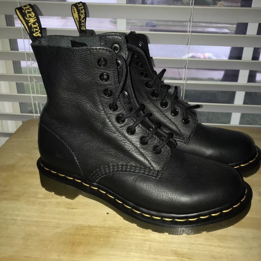 Dr. Martens Black Leather Lace-Up Boots